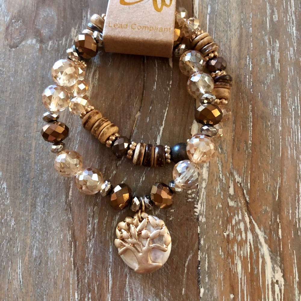 COPY - Tree of Life Double Strand Stretch Bracelet